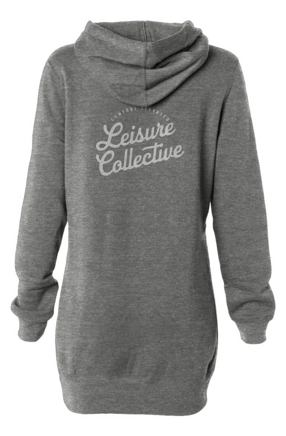 Hooded Sweatshirt Dress (Black, White Logo)